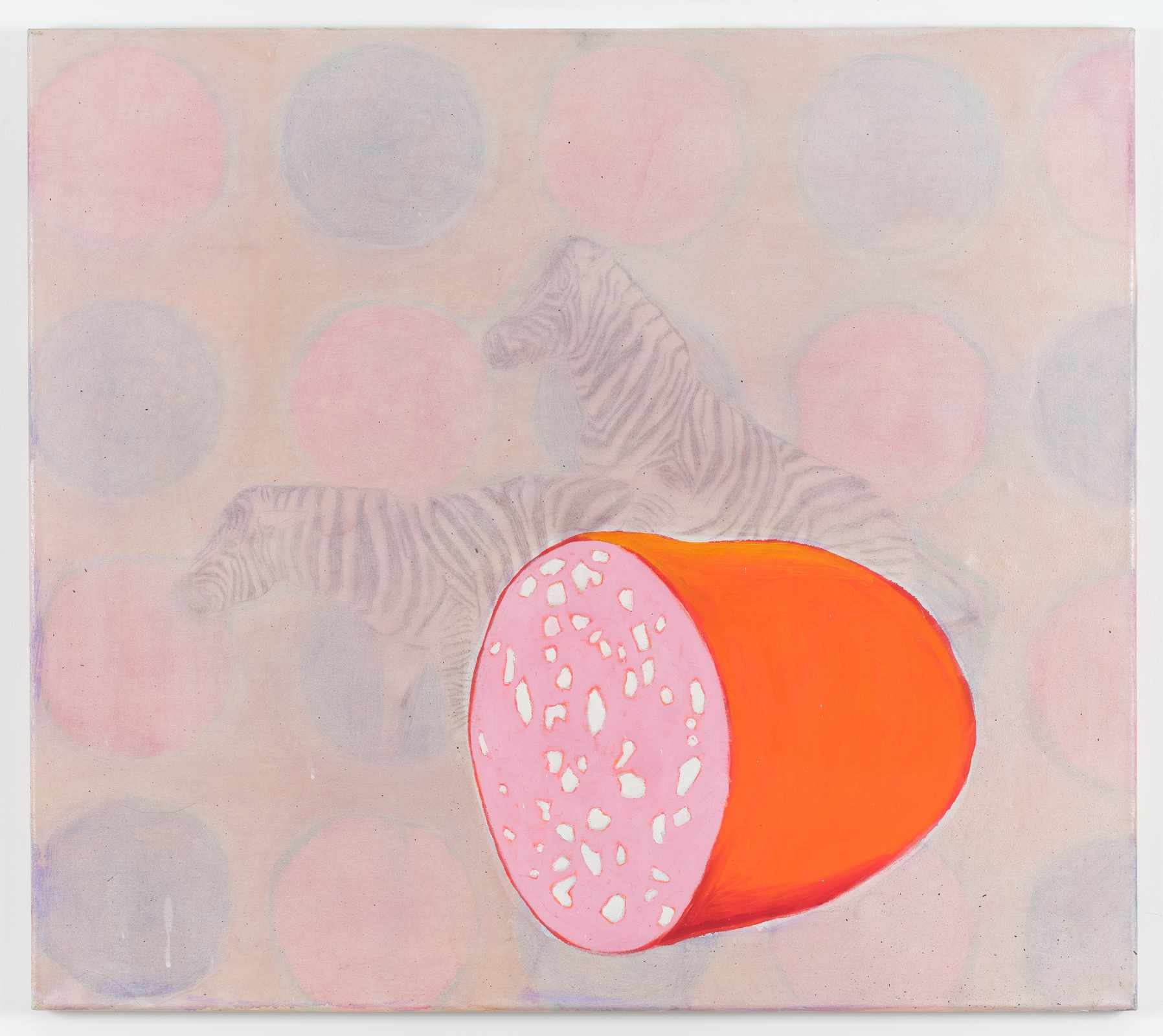 <i>processed</i>, processed 2022. Mixed media on canvas, 35 1/2 x 31 1/2 in (90.2 x 80 cm)